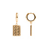 All the Luck in the World Charm Goldplated Earring Rainbow Rectangle All the Luck in the World Charm Goldplated Earring Rainbow Rectangle