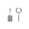 All the Luck in the World Charm Silverplated Earring Rainbow Rectangle All the Luck in the World Charm Silverplated Earring Rainbow Rectangle