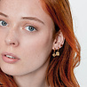 All the Luck in the World Charm Goldplated Earring Rose Circle All the Luck in the World Charm Goldplated Earring Rose Circle