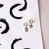 All the Luck in the World Charm Goldplated Earring Rose Circle All the Luck in the World Charm Goldplated Earring Rose Circle