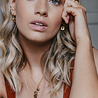 All the Luck in the World Charm Goldplated Earring Rose Circle All the Luck in the World Charm Goldplated Earring Rose Circle