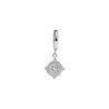 All the Luck in the World Charm Silverplated Earring Rose Circle All the Luck in the World Charm Silverplated Earring Rose Circle