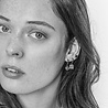 All the Luck in the World Charm Silverplated Earring Rose Circle All the Luck in the World Charm Silverplated Earring Rose Circle