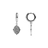 All the Luck in the World Charm Silverplated Earring Snake Oval All the Luck in the World Charm Silverplated Earring Snake Oval
