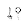 All the Luck in the World Charm Silverplated Earring Sun Circle All the Luck in the World Charm Silverplated Earring Sun Circle