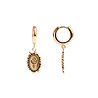 All the Luck in the World Charm Goldplated Earring Sun Moon Oval All the Luck in the World Charm Goldplated Earring Sun Moon Oval