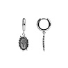 All the Luck in the World Charm Silverplated Earring Sun Moon Oval All the Luck in the World Charm Silverplated Earring Sun Moon Oval