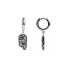 All the Luck in the World Charm Silverplated Earring Tiger Rectangle All the Luck in the World Charm Silverplated Earring Tiger Rectangle