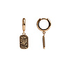 All the Luck in the World Charm Goldplated Earring Zebra Rectangle All the Luck in the World Charm Goldplated Earring Zebra Rectangle