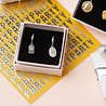 All the Luck in the World Charm Silverplated Earring Zebra Rectangle All the Luck in the World Charm Silverplated Earring Zebra Rectangle