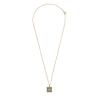 All the Luck in the World Bold Goldplated Necklace Graphic Square Green Blue All the Luck in the World Bold Goldplated Necklace Graphic Square Green Blue