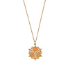 All the Luck in the World Bold Goldplated Necklace Graphic Starry Circle Orange Pink All the Luck in the World Bold Goldplated Necklace Graphic Starry Circle Orange Pink