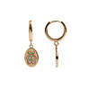 All the Luck in the World Bold Goldplated Earring Beatle Green Pink Oval All the Luck in the World Bold Goldplated Earring Beatle Green Pink Oval