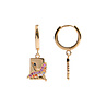 All the Luck in the World Bold Goldplated Earring Crane Rectangle Multi Color All the Luck in the World Bold Goldplated Earring Crane Rectangle Multi Color