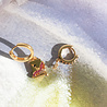 All the Luck in the World Bold Goldplated Earring Crane Rectangle Multi Color All the Luck in the World Bold Goldplated Earring Crane Rectangle Multi Color