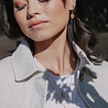 All the Luck in the World Bold Goldplated Earring Graphic Starry Circle Orange Pink All the Luck in the World Bold Goldplated Earring Graphic Starry Circle Orange Pink