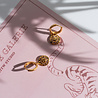 All the Luck in the World Bold Goldplated Earring Sun Circle Purple Pink All the Luck in the World Bold Goldplated Earring Sun Circle Purple Pink