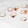 All the Luck in the World Chérie Goldplated Ring Dots Blue All the Luck in the World Chérie Goldplated Ring Dots Blue