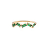 All the Luck in the World Chérie Goldplated Ring Zigzag Green All the Luck in the World Chérie Goldplated Ring Zigzag Green