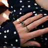 All the Luck in the World Chérie Goldplated Ring Zigzag Green All the Luck in the World Chérie Goldplated Ring Zigzag Green