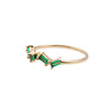 All the Luck in the World Chérie Goldplated Ring Zigzag Green All the Luck in the World Chérie Goldplated Ring Zigzag Green