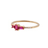 All the Luck in the World Chérie Goldplated Ring Cross Pink Clear All the Luck in the World Chérie Goldplated Ring Cross Pink Clear