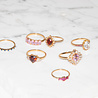 All the Luck in the World Chérie Goldplated Ring Cross Pink Clear All the Luck in the World Chérie Goldplated Ring Cross Pink Clear