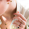 All the Luck in the World Chérie Goldplated Ring Cross Pink Clear All the Luck in the World Chérie Goldplated Ring Cross Pink Clear