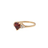 All the Luck in the World Chérie Goldplated Ring Heart Dark Red Clear All the Luck in the World Chérie Goldplated Ring Heart Dark Red Clear