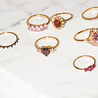 All the Luck in the World Chérie Goldplated Ring Heart Dark Red Clear All the Luck in the World Chérie Goldplated Ring Heart Dark Red Clear