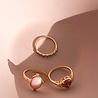 All the Luck in the World Chérie Goldplated Ring Oval Marble Light Pink All the Luck in the World Chérie Goldplated Ring Oval Marble Light Pink