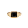All the Luck in the World Chérie Goldplated Ring Square Black All the Luck in the World Chérie Goldplated Ring Square Black