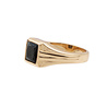 All the Luck in the World Chérie Goldplated Ring Square Black All the Luck in the World Chérie Goldplated Ring Square Black