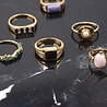 All the Luck in the World Chérie Goldplated Ring Square Black All the Luck in the World Chérie Goldplated Ring Square Black