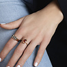 All the Luck in the World Chérie Goldplated Ring Oval Red Clear All the Luck in the World Chérie Goldplated Ring Oval Red Clear