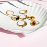 All the Luck in the World Chérie Goldplated Ring Oval Red Clear All the Luck in the World Chérie Goldplated Ring Oval Red Clear