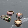 All the Luck in the World Chérie Goldplated Ring Ovals Light Pink All the Luck in the World Chérie Goldplated Ring Ovals Light Pink