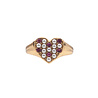 All the Luck in the World Chérie Goldplated Ring Heart Pearls Pink All the Luck in the World Chérie Goldplated Ring Heart Pearls Pink