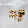 All the Luck in the World Chérie Goldplated Ring Heart Pearls Pink All the Luck in the World Chérie Goldplated Ring Heart Pearls Pink