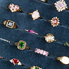 All the Luck in the World Chérie Goldplated Ring Heart Pearls Pink All the Luck in the World Chérie Goldplated Ring Heart Pearls Pink