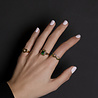 All the Luck in the World Chérie Goldplated Ring Rectangle Green Black All the Luck in the World Chérie Goldplated Ring Rectangle Green Black