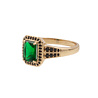 All the Luck in the World Chérie Goldplated Ring Rectangle Green Black All the Luck in the World Chérie Goldplated Ring Rectangle Green Black