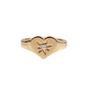 All the Luck in the World Chérie Goldplated Ring Signet Heart Clear All the Luck in the World Chérie Goldplated Ring Signet Heart Clear