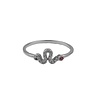 All the Luck in the World Bliss Silverplated Ring Snake Pink All Clear All the Luck in the World Bliss Silverplated Ring Snake Pink All Clear