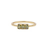 All the Luck in the World Chérie Goldplated Ring Bar small Green All the Luck in the World Chérie Goldplated Ring Bar small Green
