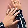 All the Luck in the World Chérie Goldplated Ring Bar small Green All the Luck in the World Chérie Goldplated Ring Bar small Green