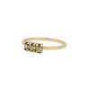 All the Luck in the World Chérie Goldplated Ring Bar small Green All the Luck in the World Chérie Goldplated Ring Bar small Green