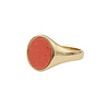 All the Luck in the World Chérie Goldplated Ring Signet Oval Coral All the Luck in the World Chérie Goldplated Ring Signet Oval Coral