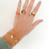 All the Luck in the World Chérie Goldplated Ring Signet Oval Coral All the Luck in the World Chérie Goldplated Ring Signet Oval Coral