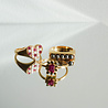 All the Luck in the World Chérie Goldplated Ring Bar Bobble Grey All the Luck in the World Chérie Goldplated Ring Bar Bobble Grey